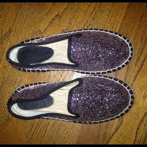 Asos Sparkly Espadrilles Slip-ons Size 7.5